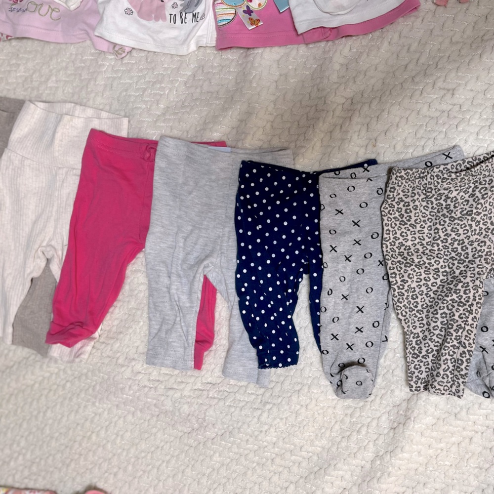 Baby girl pants 0-3 months lot bundles